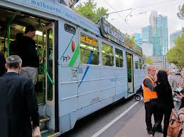 Catching trams in Melbourne