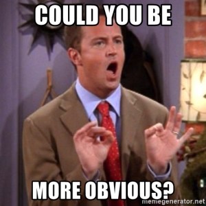 This could be more obvious