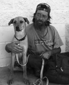 Homeless guy and dog 1
