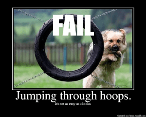 jump through hoops